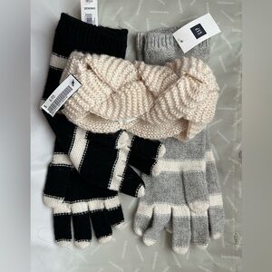 New Gap Gloves + H&M Ear Warmer